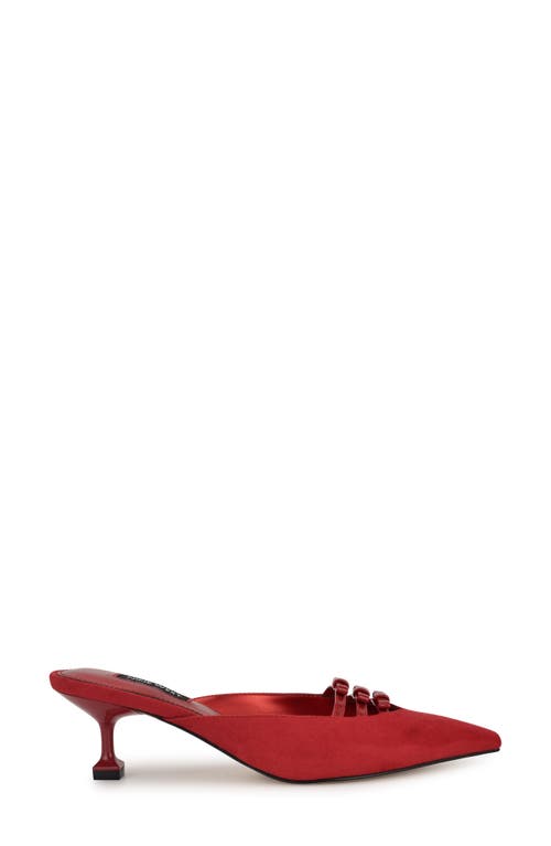 Shop Nine West Weeka Kitten Heel Mule In Medium Red