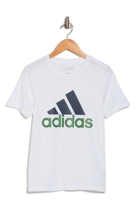 Adidas Originals Kids' Cotton Jersey Logo Graphic T-shirt In White
