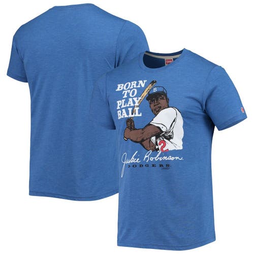 Men's Homage Jackie Robinson Royal Cooperstown Collection Tri-Blend Icons T-Shirt