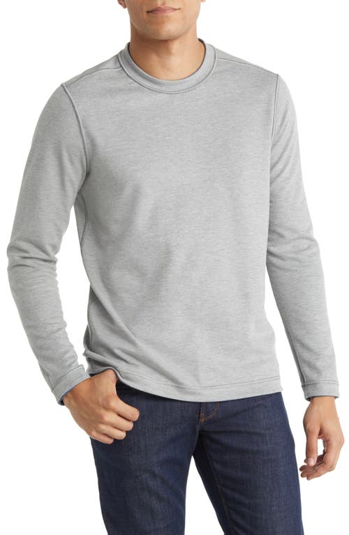 Shop Johnston & Murphy Reversible Cotton & Modal Blend Sweater In Blue/light Grey