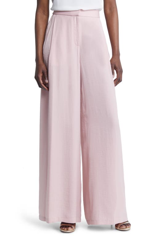 Benji Hammered Satin Wide Leg Pants in Chateau Rose