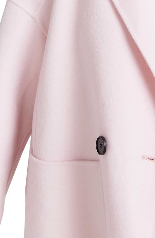 Belle & Bloom Publisher Double-breasted Wool Blend Coat In Pale Pink