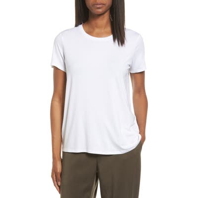 Petite Eileen Fisher Short Sleeve Jersey Tee, White