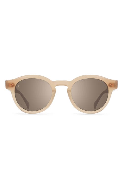 RAEN Zelti 49mm Mirrored Small Round Sunglasses in Dawn/Mink Gradient Mirror at Nordstrom