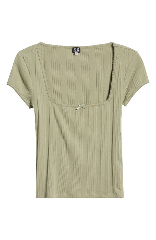 Bdg Urban Outfitters Olivia Square Neck Rib Top In Sage