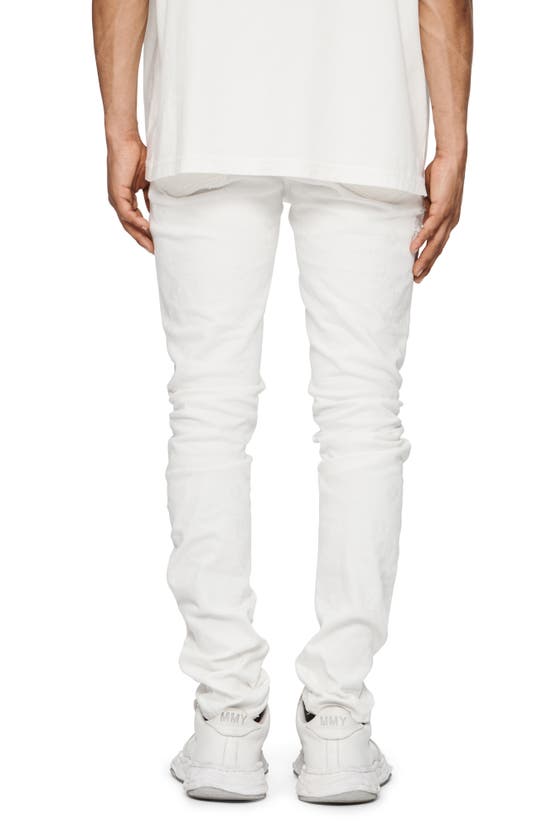 Shop Purple Brand Jacquard Monogram Stretch Skinny Jeans In White