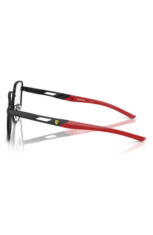 Scuderia Ferrari 56mm Square Optical Glasses In Matte Black