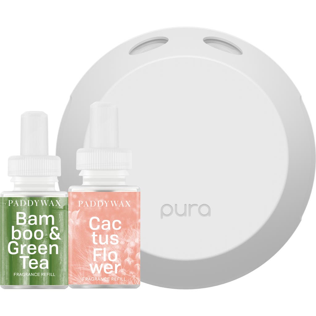 Pura Bamboo & Green Tea & Cactus Flower Smart Diffuser & Fragrance Set