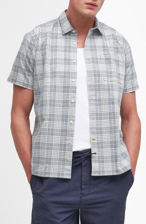 Barbour Springside Regular Fit Plaid Short Sleeve Button-Up Shirt Ecru at Nordstrom,