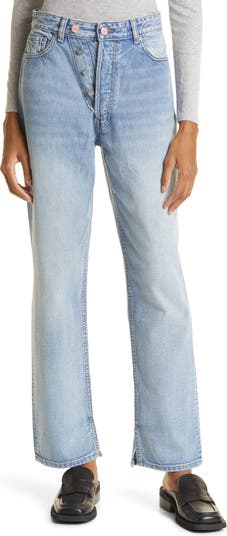 Ganni Figni Dual Button Fly Jeans | Nordstrom