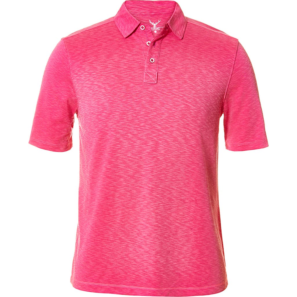 Nicoby Polynosic Short Sleeve Polo In Fuschia