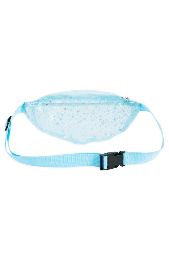 Shop Capelli New York Kids' Holographic Stars Belt Bag In Blue Combo