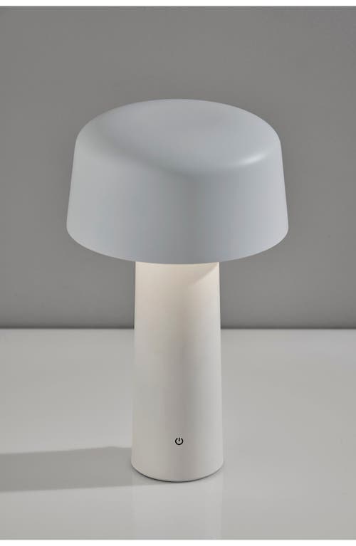 Shop Adesso Lighting Lenny Cordless Led Table Lamp In White