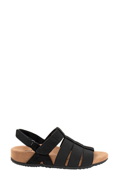 Softwalk ® Burnaby Slingback Sandal In Black Nubuck