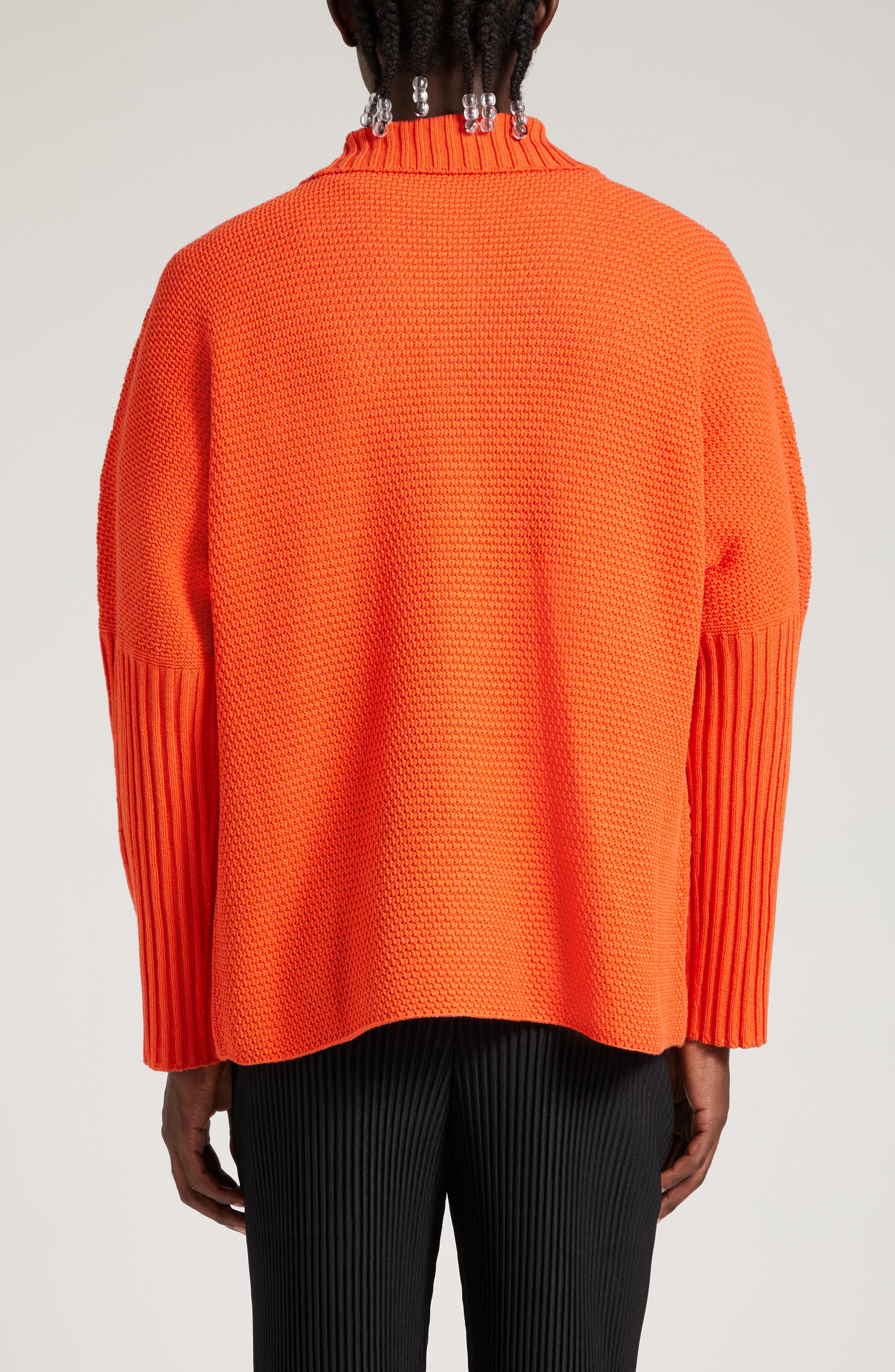 Homme Plissé Issey Miyake Rustic Knit Cardigan in 33-Powerful 