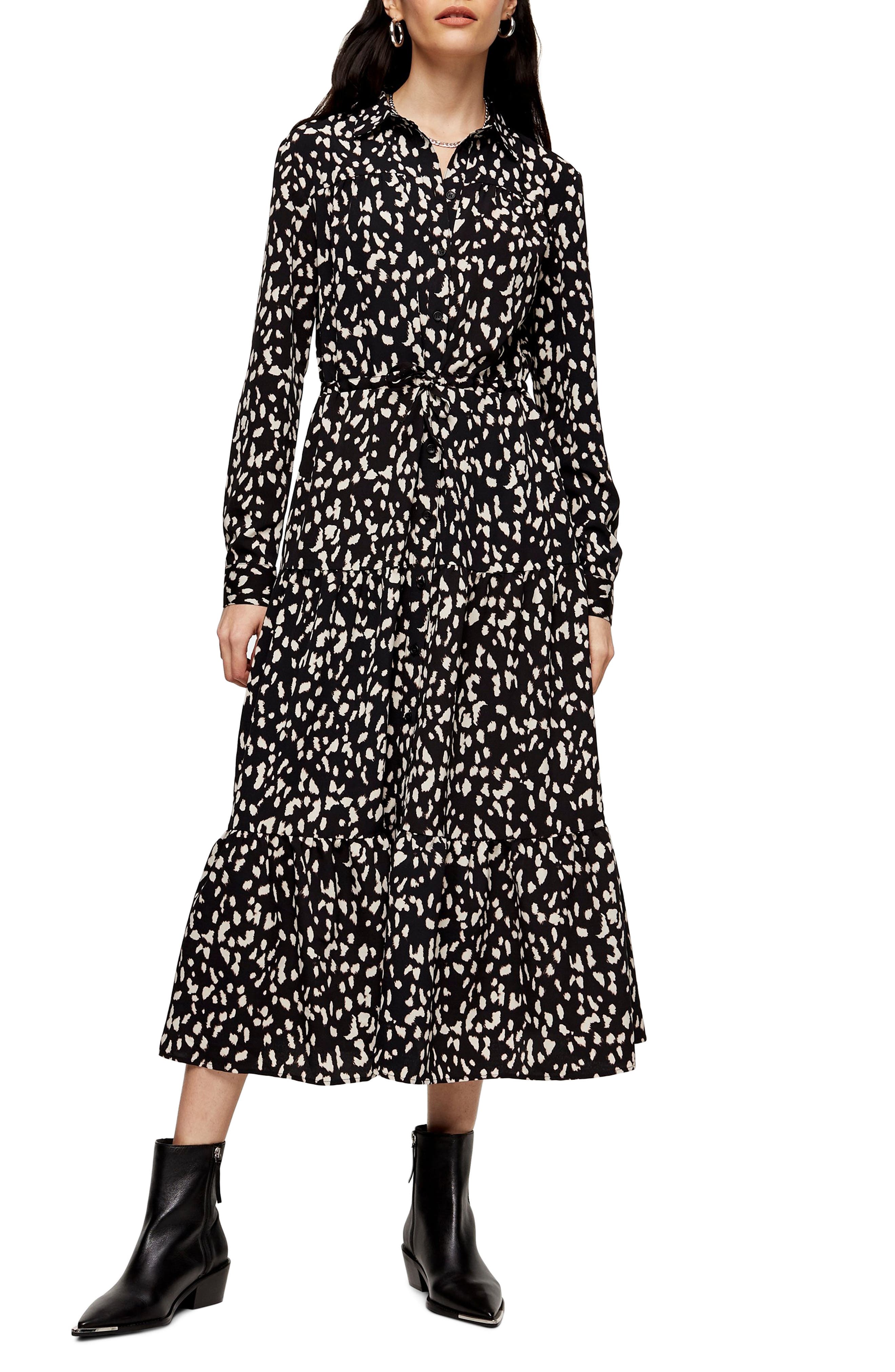 topshop spotty shirt dress