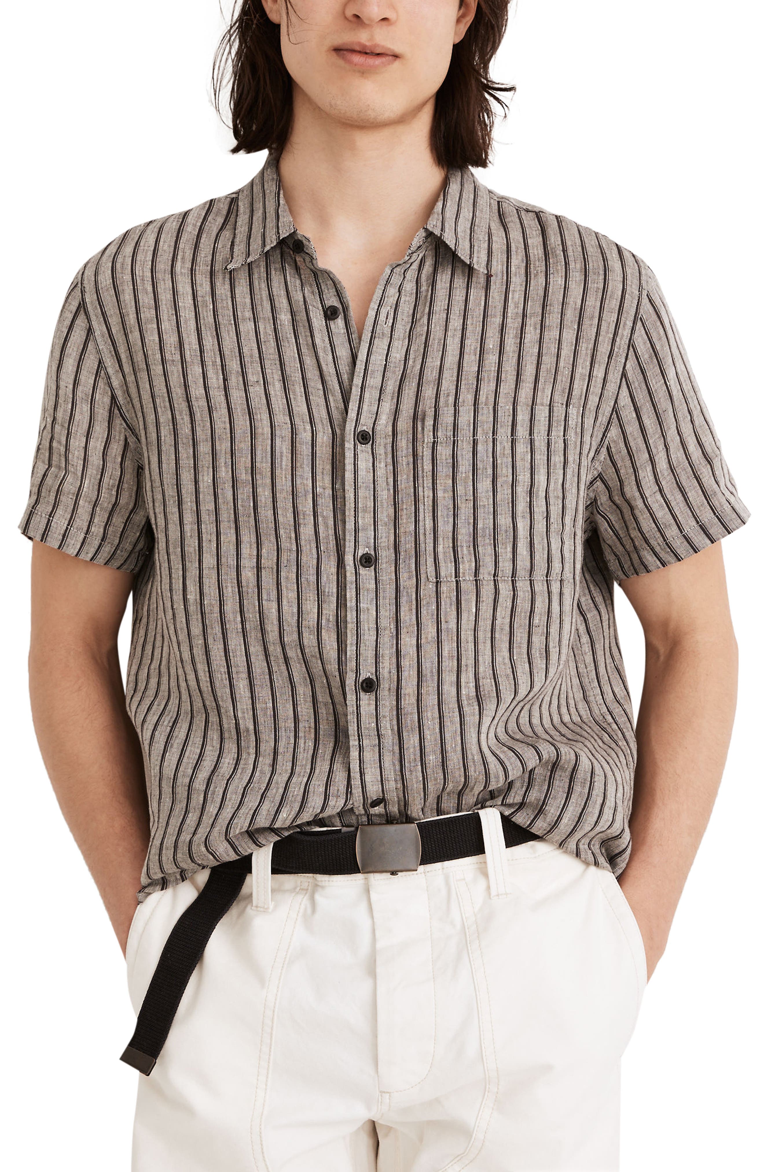 Madewell Perfect Stripe Linen Short 