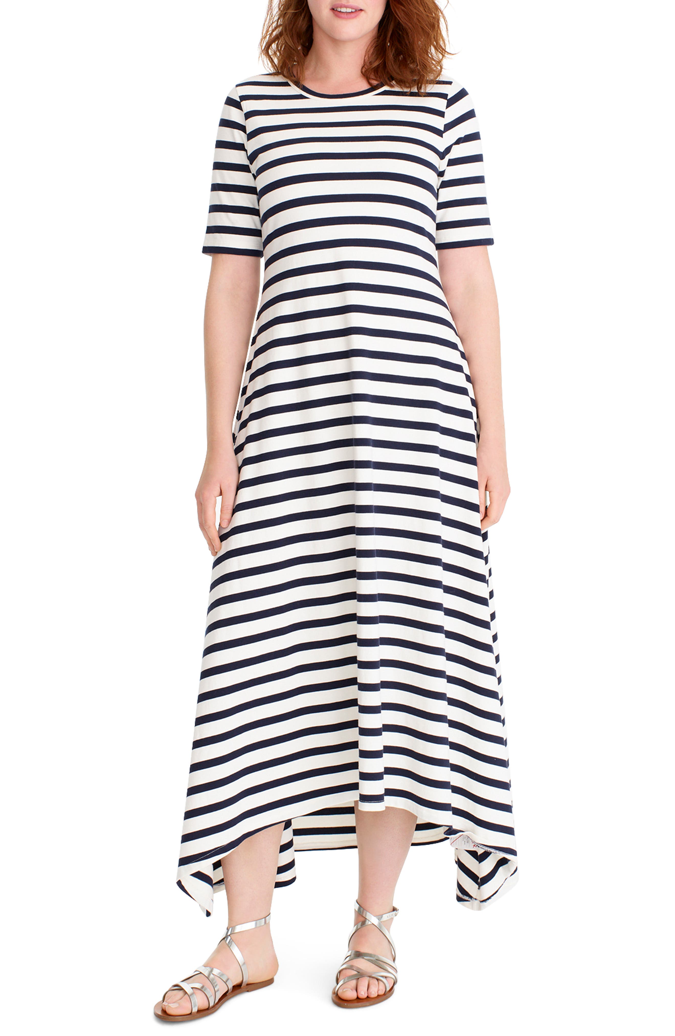 j crew striped knit maxi dress