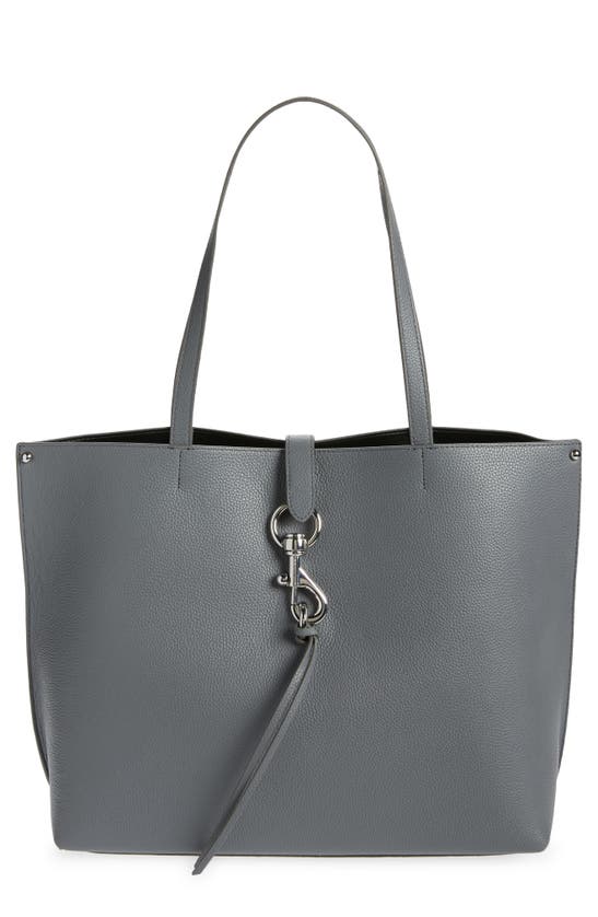 Rebecca Minkoff Megan Leather Tote In Silver