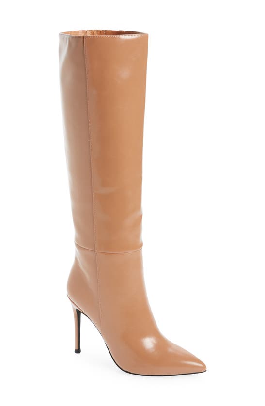 Jeffrey Campbell Arsen Knee High Stiletto Boot In Light Tan