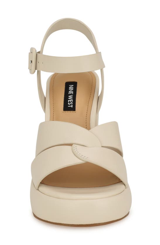 Shop Nine West Jalissa Ankle Strap Platform Sandal In Ivory