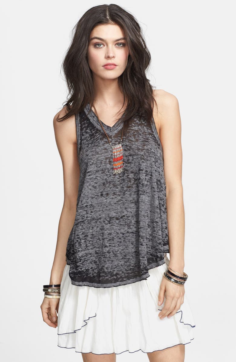 Free People 'Breezy' Seam Detail Slub Knit Tank Nordstrom