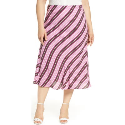 Plus Size Leith Bias Cut Midi Skirt