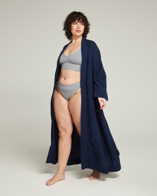 Nudea The Classic Belted Robe In Navy