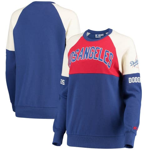 Women's Starter White/Royal Los Angeles Dodgers Shutout Pullover Sweatshirt Size: Extra Large