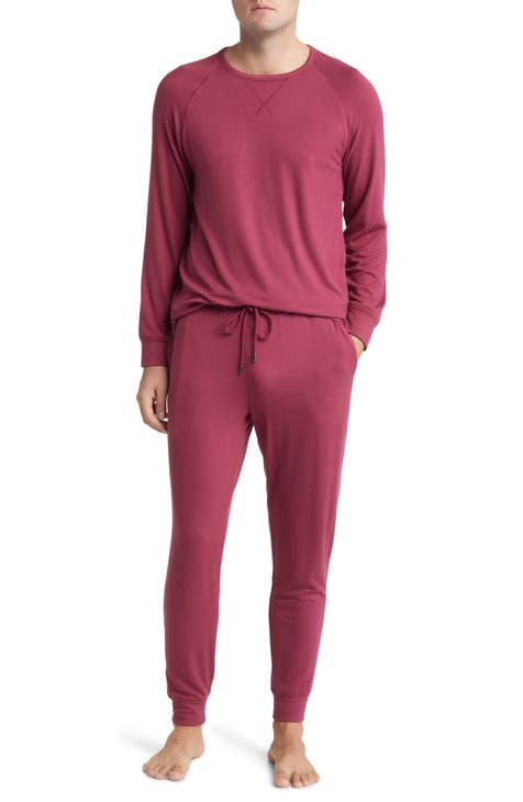 Daniel Buchler Chainlink Velour Long Sleeve Pajama T-Shirt