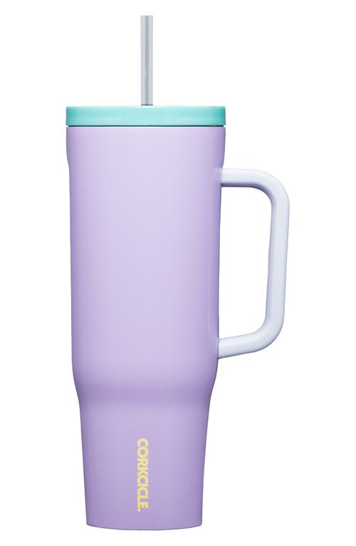 Corkcicle Cruiser 40-Ounce Insulated Tumbler with Handle in Purple Dolphin at Nordstrom