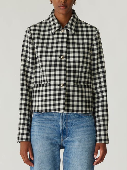 REBECCA TAYLOR REBECCA TAYLOR PHILLIPA CHECK CROPPED JACKET