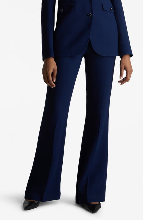 St. John Collection Textured Crepe Pants Royal Blue at Nordstrom,