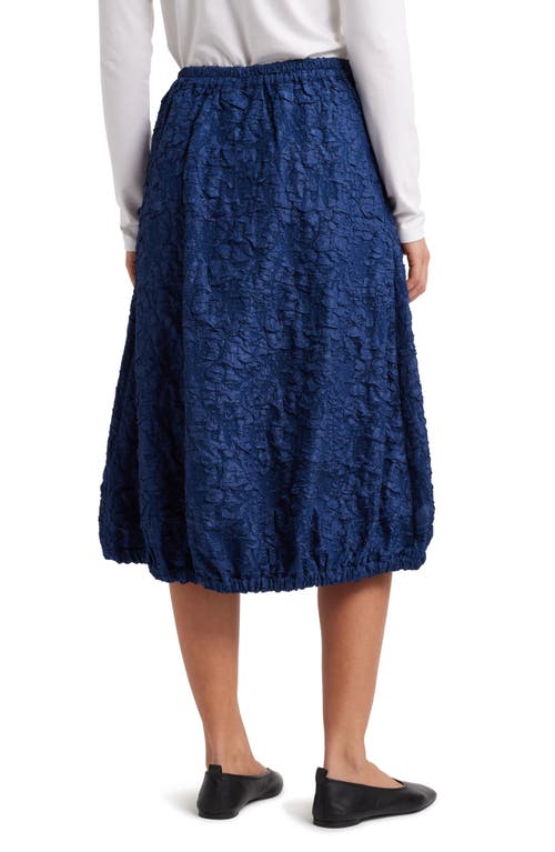 Masai Copenhagen Shanti Textured Bubble Hem Midi Skirt In Medieval Blue