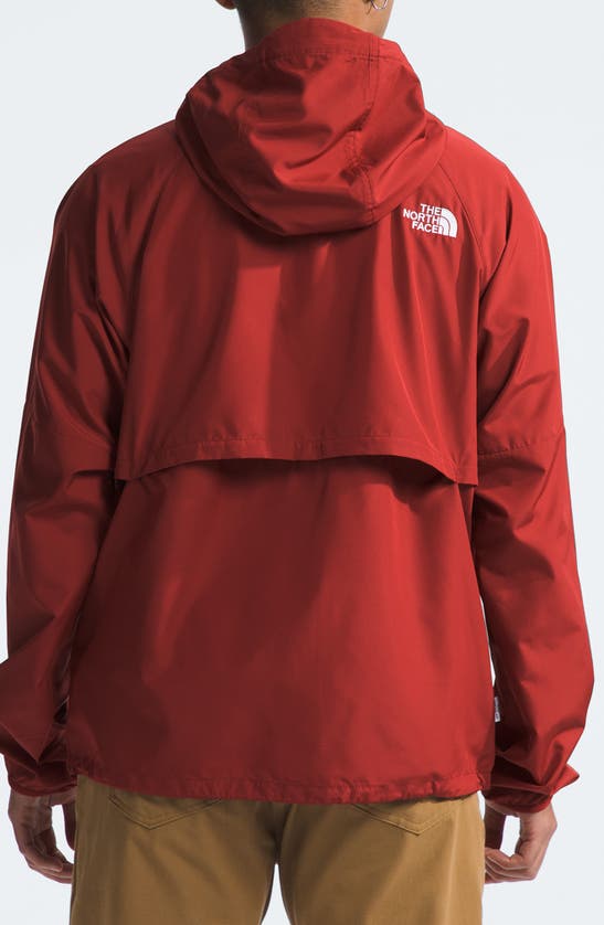 Shop The North Face Flyweight Wind Resistant Zip Hoodie In Iron Red