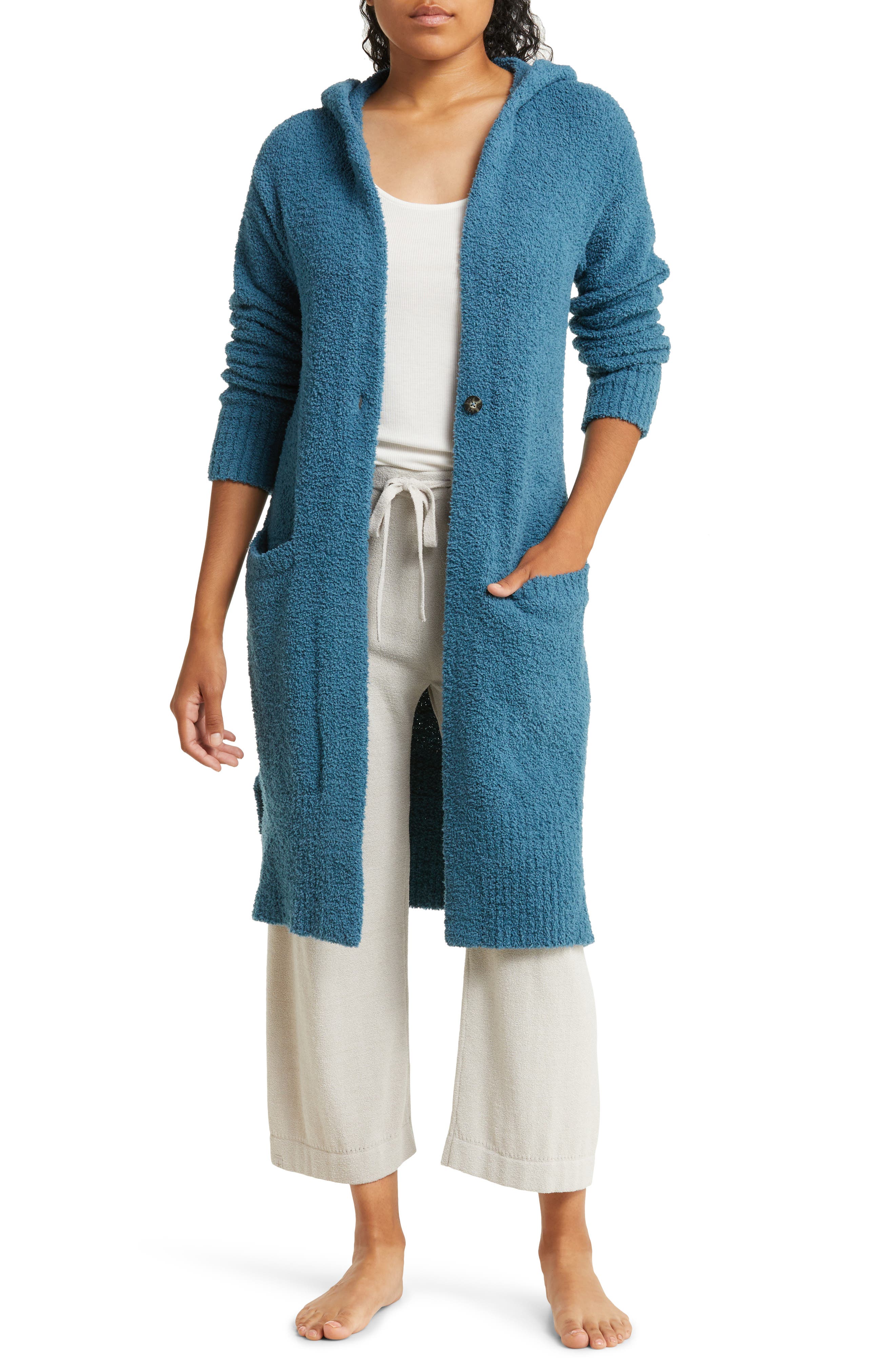 blue cardigan jacket