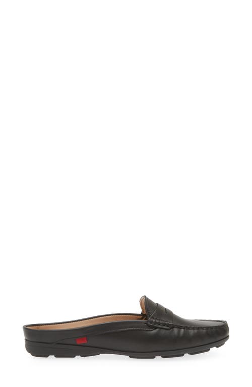 Shop Marc Joseph New York Rosemary Leather Penny Loafer Mule In Black Napa