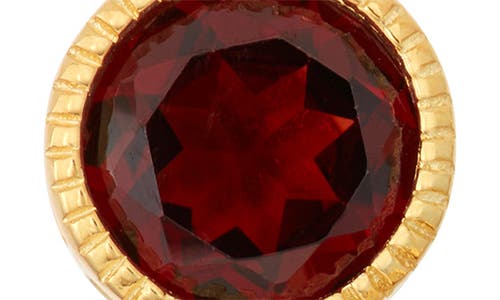 Fuzion Creations Bezel Set Stud Earrings In Garnet