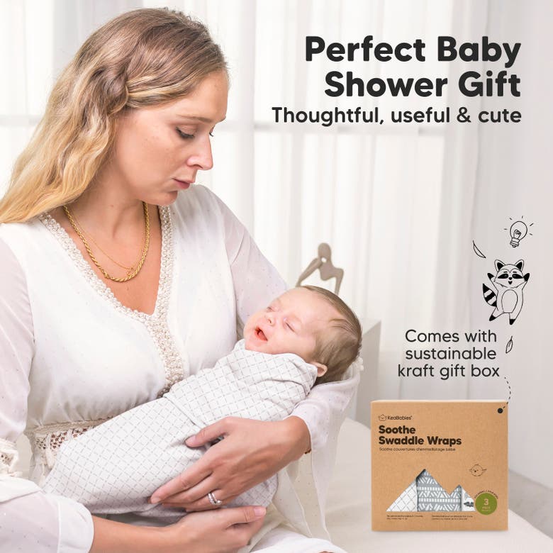 Keababies 3-pack Soothe Swaddle Wraps In Nordic