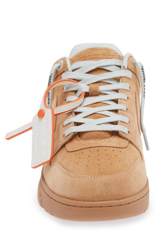 Off-white Lace-up Low-cut Casual Shoes In Camel - Camel