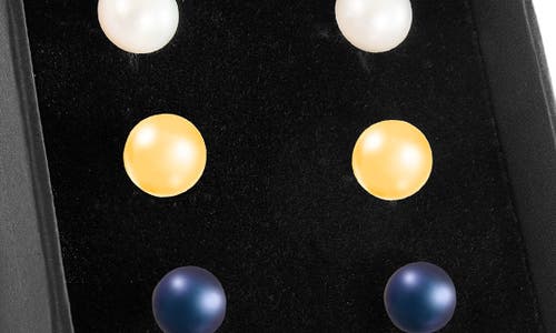 Splendid Pearls 9-10mm Pearl Stud Earrings In Multi