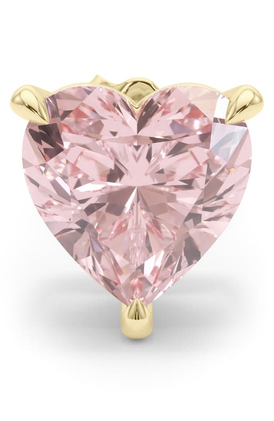 Hautecarat Pink Lab Created Diamond Stud Earrings In 18k Yellow Gold