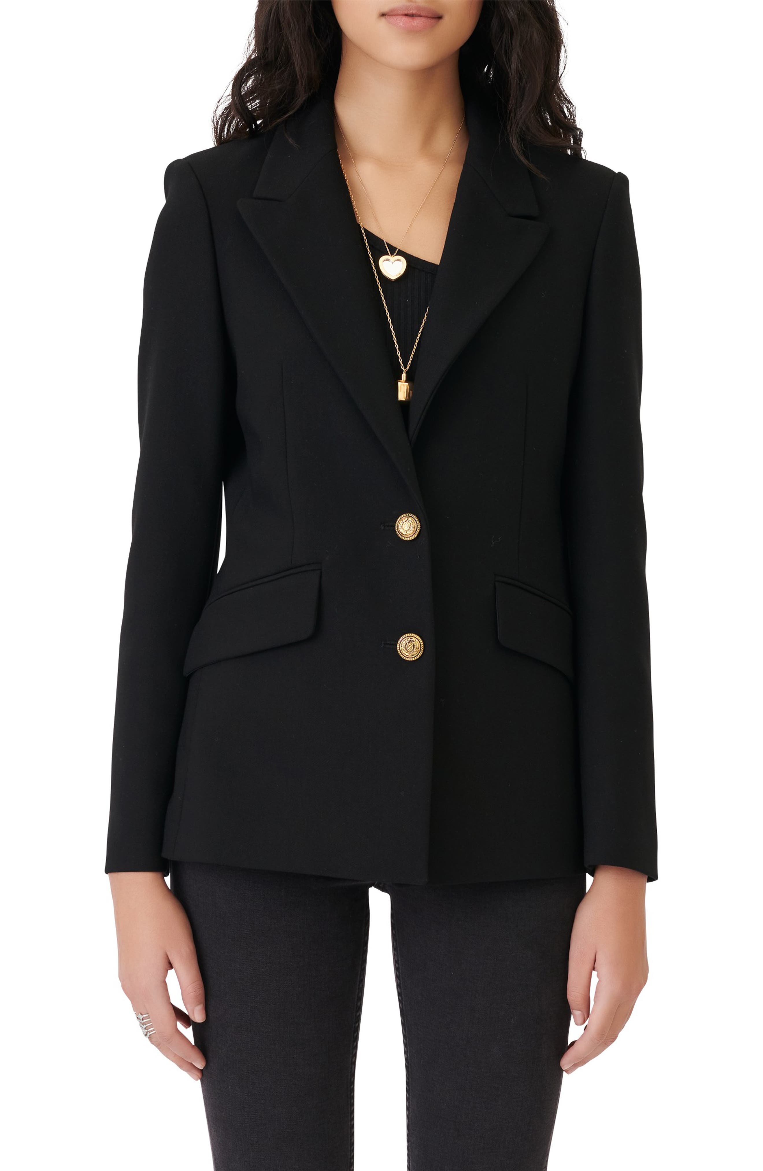 maje black blazer