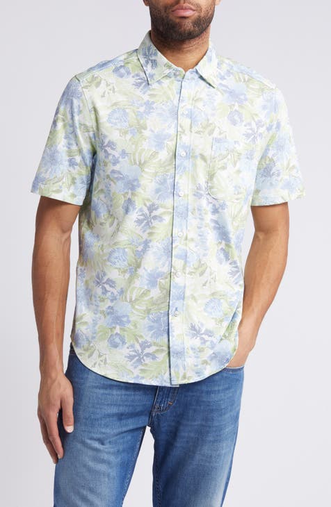 Men's Tommy Bahama Navy Syracuse Orange Harbor Island Hibiscus Button-Up  Shirt