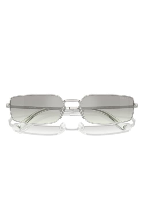 59mm Rectangular Sunglasses in Silver