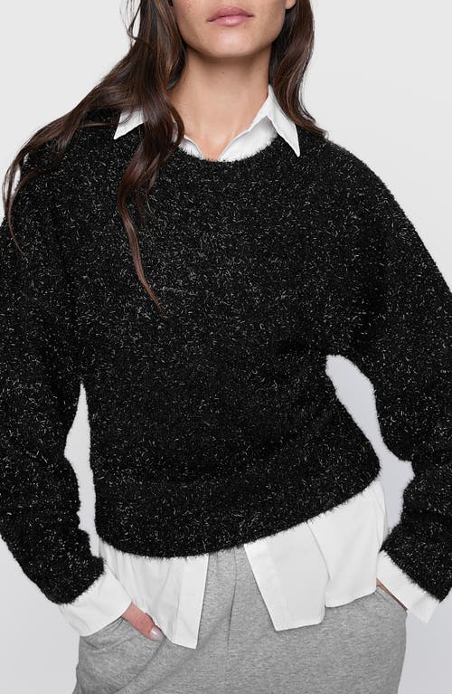 Shop Rebecca Minkoff Metallic Sweater In True Black