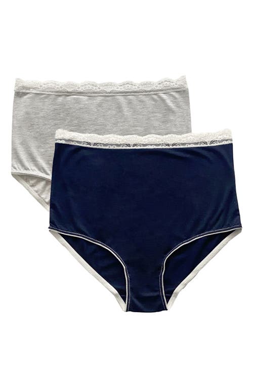 Angel Maternity Assorted 2-pack Maternity Briefs In Navy/grey