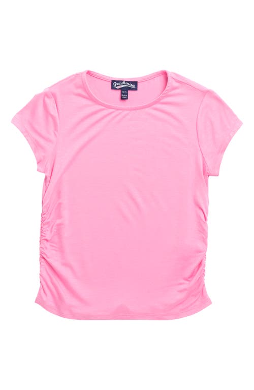 Freshman Kids' Ruched T-Shirt in Pink 