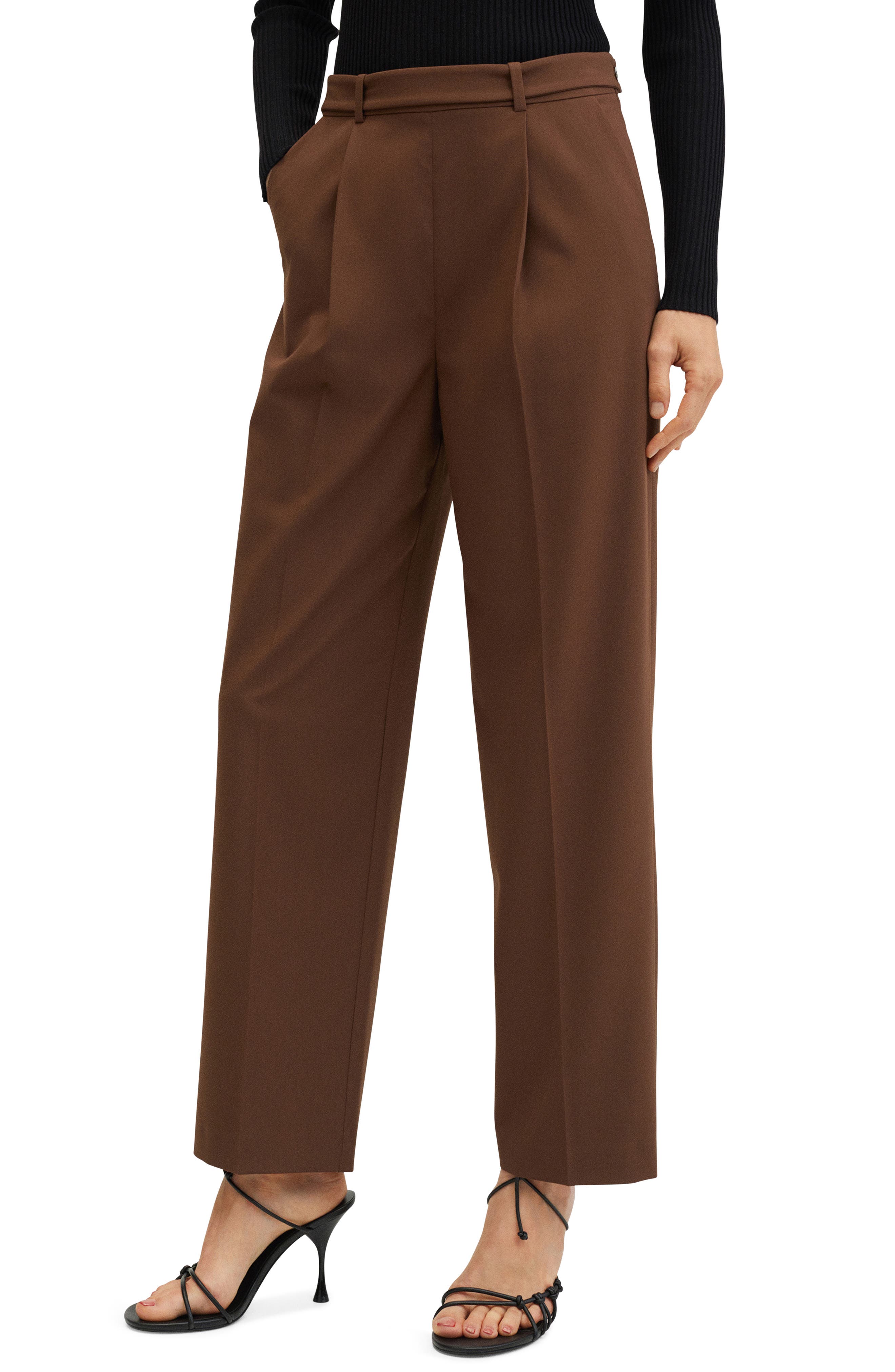 mango high waisted trousers