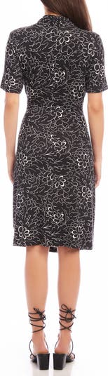 Karen Kane Cascade Faux Wrap Dress | Nordstrom